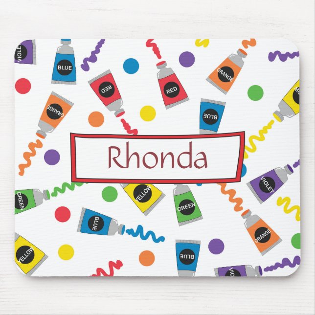 Tapis De Souris Peintures colorées (Devant)