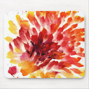 Tapis De Souris Peintures florales abstraites 5 d'aquarelle