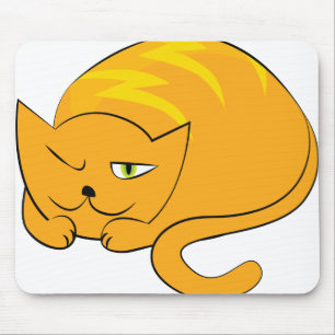 Tapis De Souris Pékin Chat orange