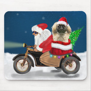 Tapis De Souris Pekingese Chien Noël Père Noël 