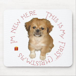 Tapis De Souris Pekingese Pup Premier Noël