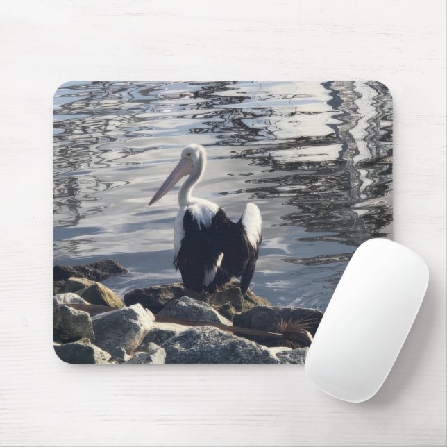 Tapis De Souris Pélican blanc (Avec souris)