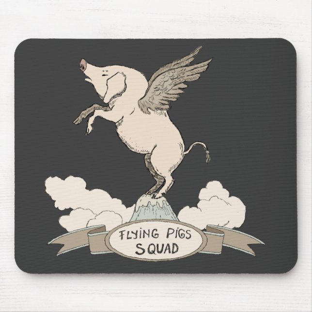 Tapis De Souris Peloton de porcs de vol (Devant)