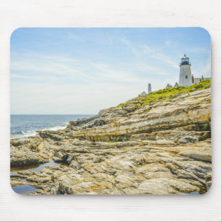 Tapis De Souris Pemaquid Point Maine Lighthouse and Ocean