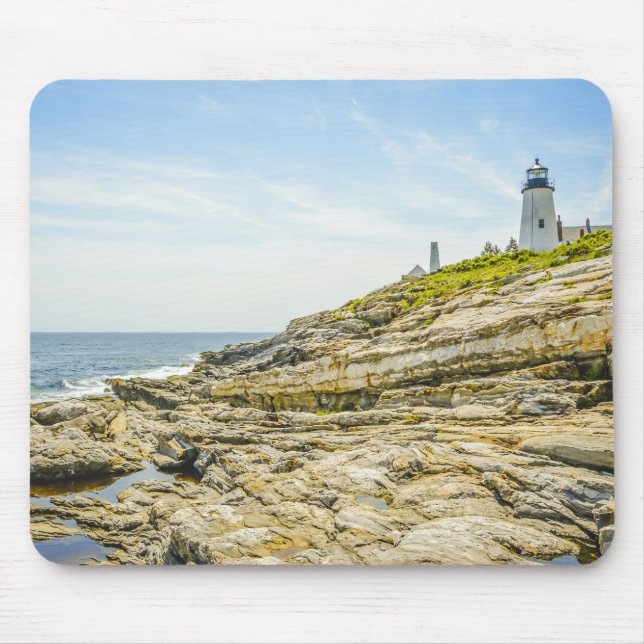 Tapis De Souris Pemaquid Point Maine Lighthouse and Ocean (Devant)