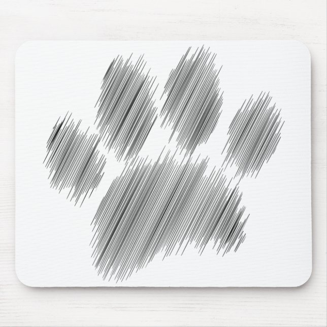 Tapis De Souris Pencil Sketched Dog Paw Digital Art (Devant)