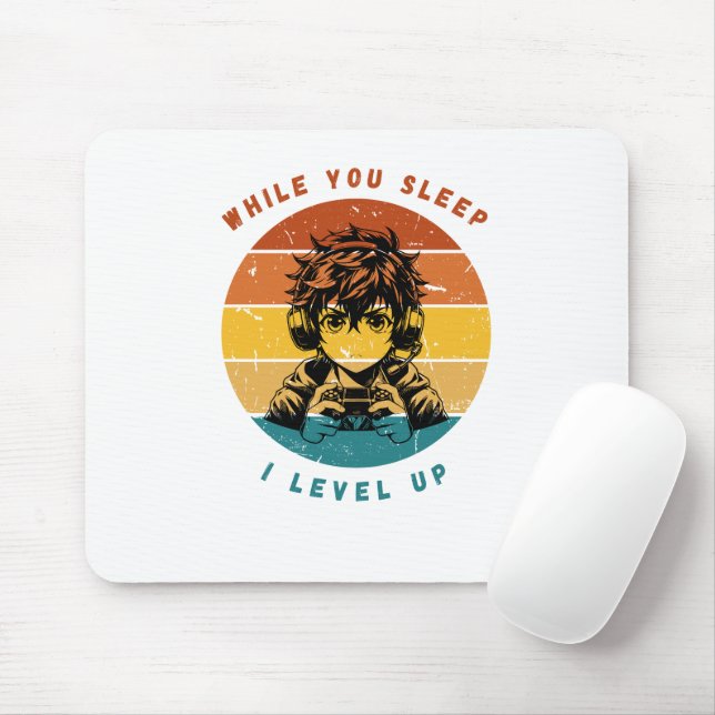 Tapis de souris Pendant que vous dormez, je monte  (Avec souris)