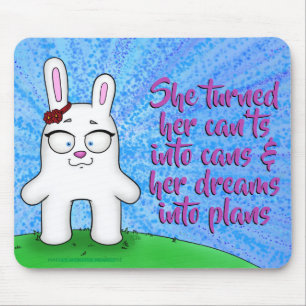Tapis De Souris Pénélope le lapin, mousepad de w/quote