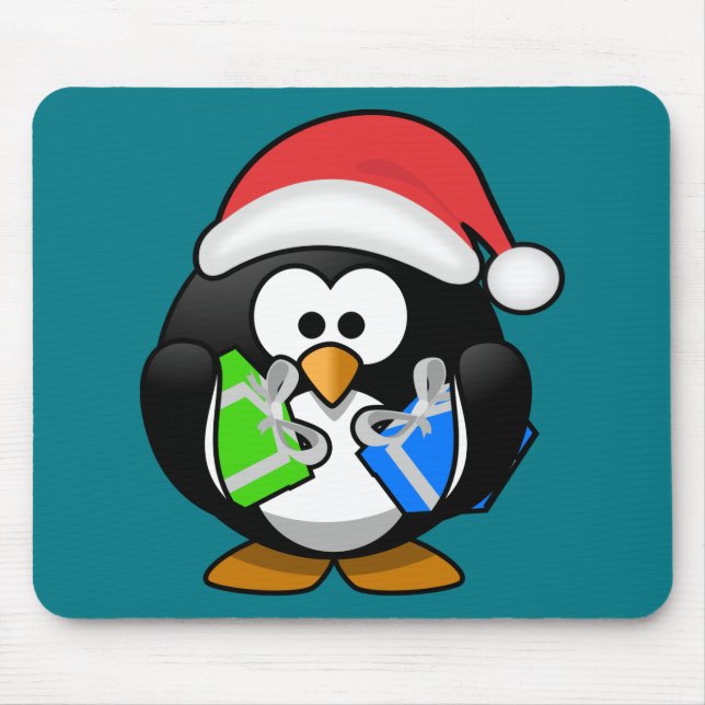 Tapis De Souris Penguin avec cadeaux (Devant)