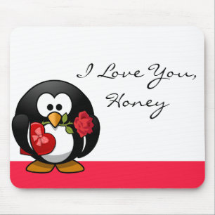Tapis De Souris Penguin Love Mousepad