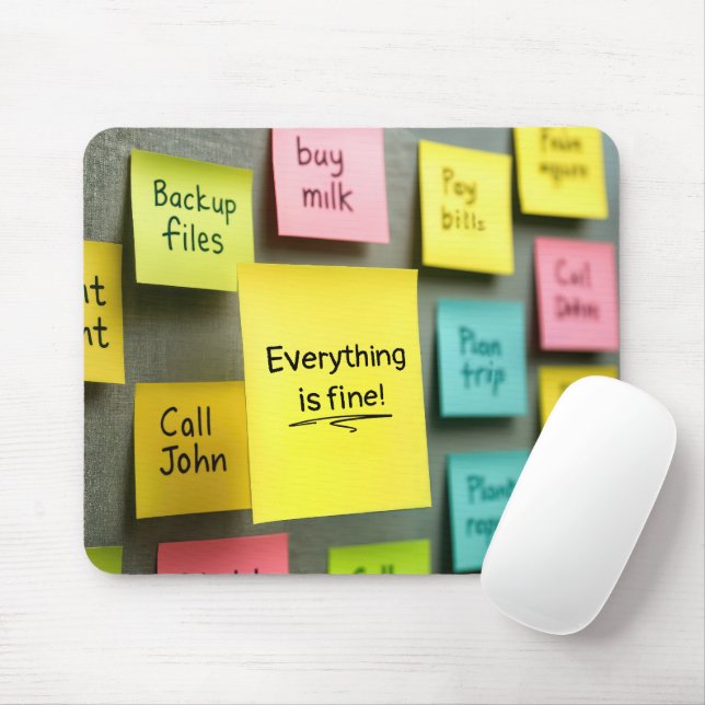 Tapis De Souris Pense-bêtes sur le mur du cube de bureau (Avec souris)