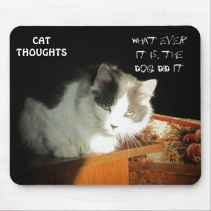 Tapis De Souris Pensées de chat #2
