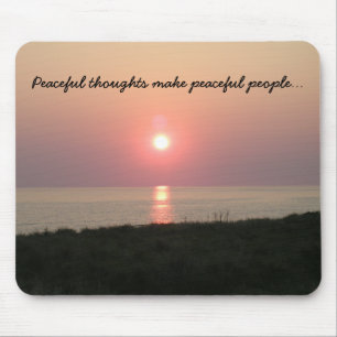 Tapis De Souris Pensées paisibles/coucher du soleil sur la plage