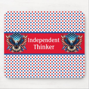 Tapis De Souris penseur indépendant patriotique américain