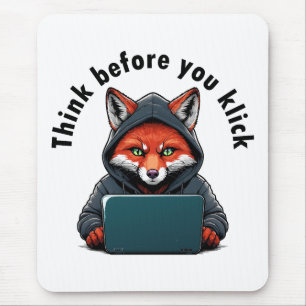 Tapis De Souris Pensez avant de cliquer - Sécurité informatique