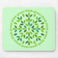 Pensez Mousepad vert