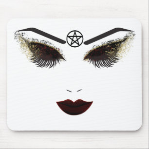 Tapis De Souris Pentacle Beauté Visage Lashes & Lèvres foncées Maq