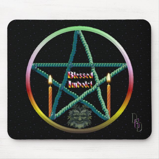 Tapis De Souris Pentacle Imbolc (Devant)