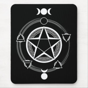 Tapis De Souris Pentagone étoilé élémentaire foncé Mousepad