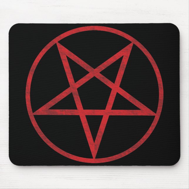 Tapis De Souris Pentagramme rouge (Devant)