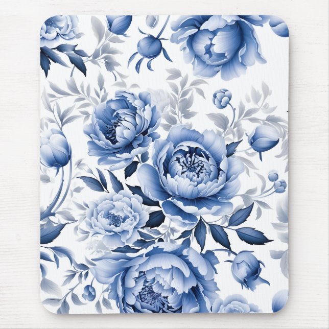 Tapis De Souris Peonies bleues (Devant)