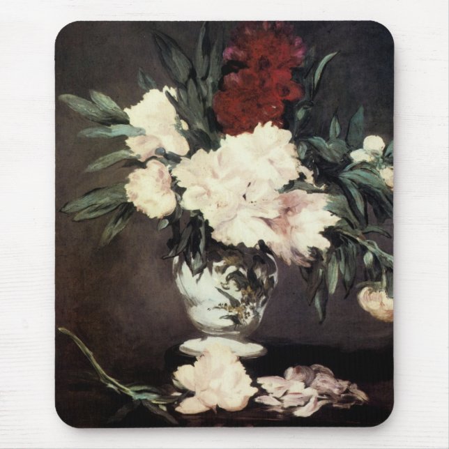 Tapis De Souris Peonies d'Edouard Manet (Devant)