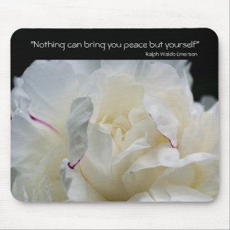 Tapis De Souris Peony Inner Peace Citation Inspirante Mousepad