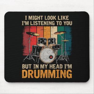 Tapis De Souris Percussionniste jouant pour les amateurs de batter
