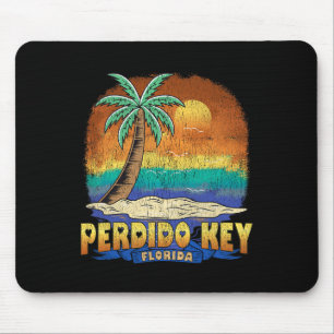 Tapis De Souris Perdido Key Floride Vintage Souvenir dénudé