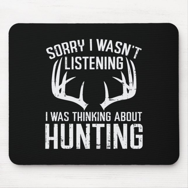 Tapis De Souris Perdu Écouter Penser Chasse Deer Shed Bow Hun (Devant)