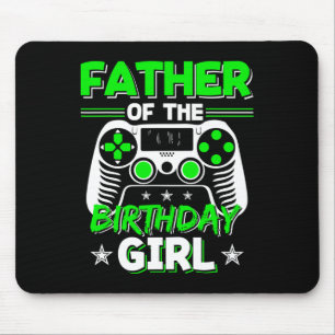 Tapis De Souris Père De L'Anniversaire Fille Vidéo Jeu Anniversair