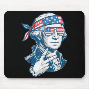 Tapis De Souris Père fondateur Deuces drôle vintage 4 juillet