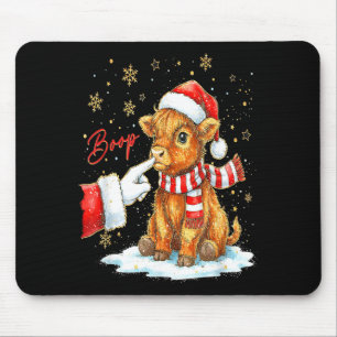Tapis De Souris Père Noël Agriculteur Drôle Western Main Boop Noël