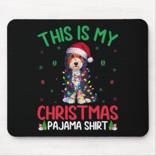 Tapis De Souris Père Noël Bernedoodé Chien Christ