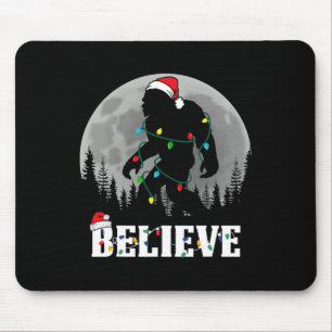 Tapis De Souris Père Noël Bigfoot Lumières de Noël Drôle de Croyan