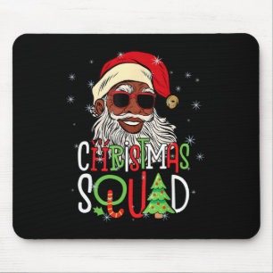 Tapis De Souris Père Noël Christmas Squad Black Men African Americ