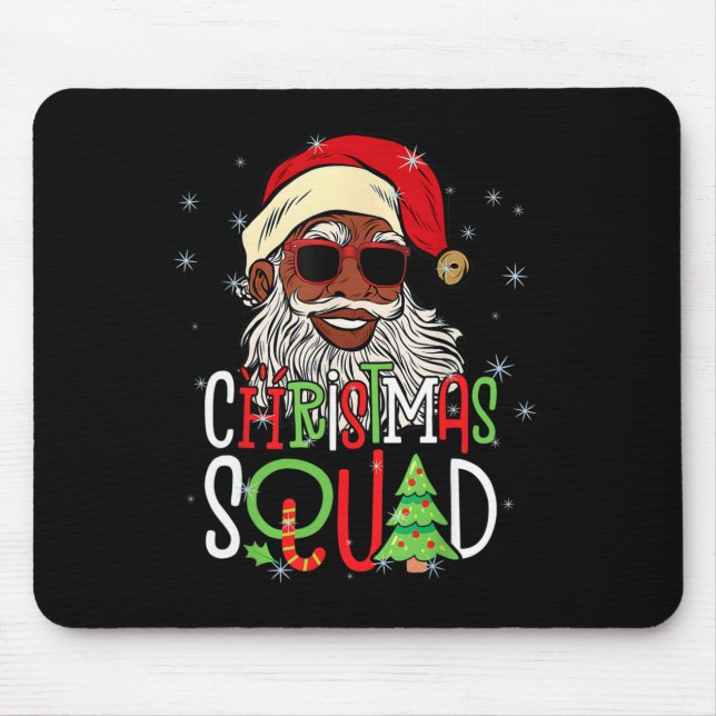 Tapis De Souris Père Noël Christmas Squad Black Men African Americ (Devant)