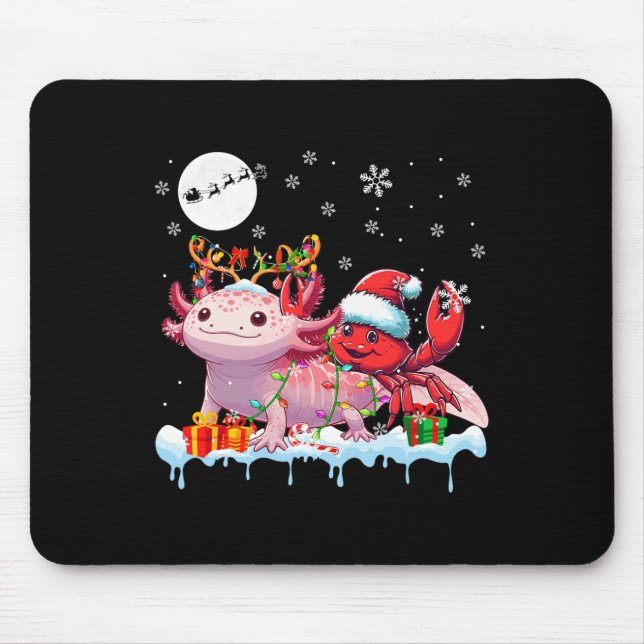 Tapis De Souris Père Noël Crabe équitation Axolotl Reindeer Mer de (Devant)