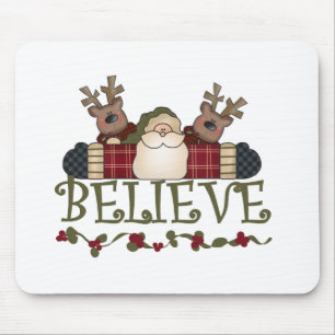 Tapis De Souris Père Noël Croire T-shirts et cadeaux