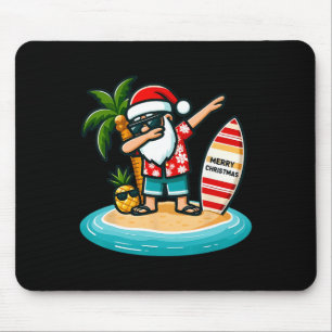 Tapis De Souris Père Noël Dabbing Noël en juillet Été Tropical Ha