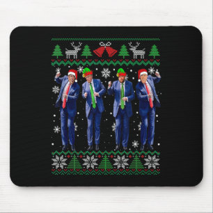 Tapis De Souris Père Noël dansant Trump Vance Kennedy Elon drôle