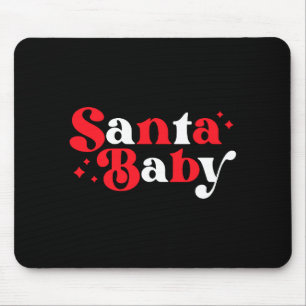 Tapis De Souris Père Noël de Noël Bébé Mignon Moderne Tygraphie Sc