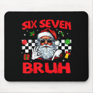 Tapis De Souris Père Noël de Noël Six Sept Bruh 67 Mème 6 7 Hommes
