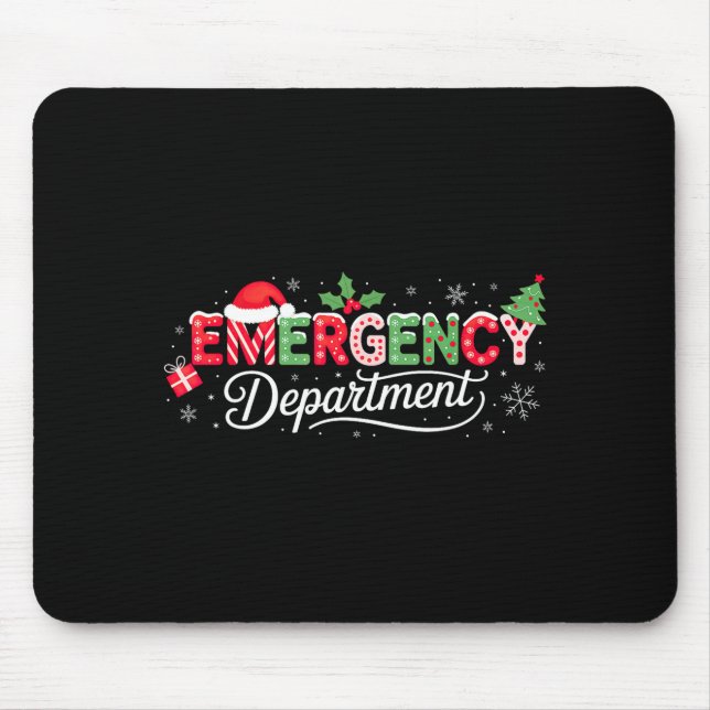 Tapis De Souris Père Noël des urgences de Noël  (Devant)
