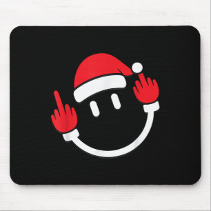 Tapis De Souris Père Noël doigt d'honneur _ Jurons de Noël