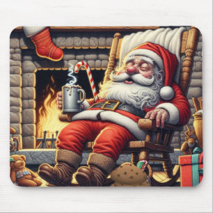 Tapis De Souris Père Noël dort Noël