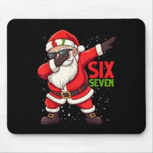 Tapis De Souris Père Noël drôle Dab Six Sept Noël 67 Mème Gen Al