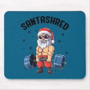 Tapis De Souris Père Noël drôle de Père Noël Meme Noël Gym Bodybui