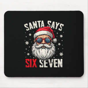 Tapis De Souris Père Noël drôle dit six sept Noël 67 Meme Xmas