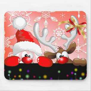 Tapis De Souris Père Noël drôle et bande dessinée Mousepad de